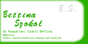 bettina szokol business card